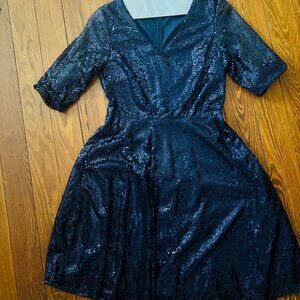 Fun short purple sequin dress